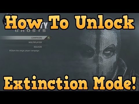 "Call of Duty Ghosts" How To Unlock Extinction Mode! ( How To Play Exctinction )