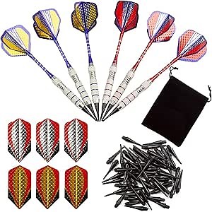 GSE Games & Sports Expert Soft Tip Darts for Electronic Dart Board. 60 of Free Dart Tips & Storage Bag Included