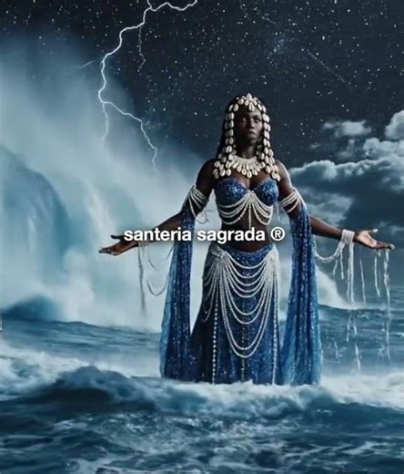 ⚡🌊 SHANGÓ & YEMAYÁ Fire that defends under the protection of the sea 💙🔥 #shangó #yemayá #shorts #...