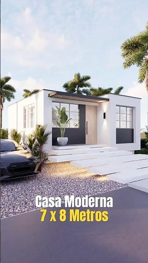 7x8 Metros Diseño de casa pequeña con 2 dormitorios | Te Sorprenderá