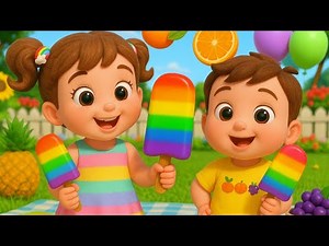 Rainbow Popsicles Song 🍭 | Healthy Fruit Colors Song | Cocomelon Style