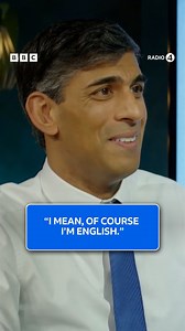 “I mean, of course I’m English.” Former PM, Rishi Sunak, joined @nickrobinsonbbc to discuss life in politics and questions over his identity. Political Thinking with Nick Robinson | Listen on BBC Sounds | BBC Radio 4