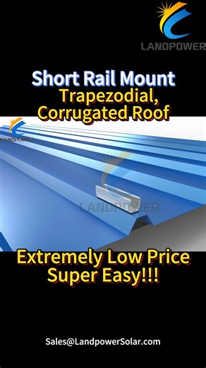 Landpower Solar on Instagram: "Landpower U Rail Metal Roof Solar Mounting system is specifically designed for trapezoidal or corrugated sheet metal roofs. With just three main components, installation is quick and easy. ✅ Simple & Economical Solution ✅ Quick 7-15 Day Lead Time ✅ 10-Year Warranty & 20-Year Service Life Perfect for residential or commercial projects. Contact us today for a quote or watch our installation video to see how it works! #SolarMounting #landpowersolar #SolarRacking #Meta