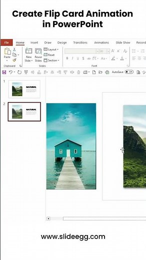 Create Flip Card Animation in PowerPoint