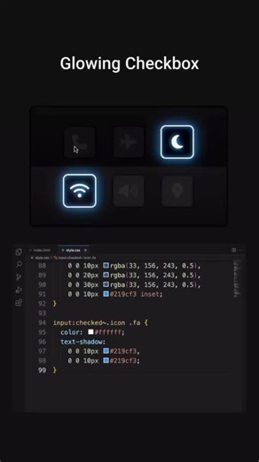 How to create this beautiful Glowing Checkbox #programming #website #websites #coding #html#htmlcss #html