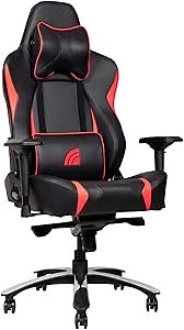 INLAND Lightning Gaming Chair Ergonomic Office Chair Racing Style Swivel Rocker Recliner with 5-Year Warranty, Black/Red