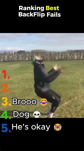 Ranking Best Backflip Fails 💀#funny #top5