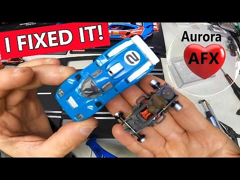 Aurora AFX FERRARI 512M HO Slot car UNBOXING tune up & REPAIR