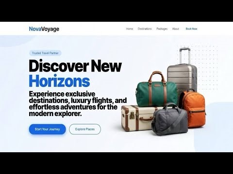 Build a Modern Travel Website (HTML & CSS) | Responsive Landing Page Tutorial