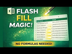 Excel Flash Fill Magic | Automate Data Entry & Save Time