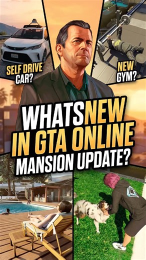 What’s new in the GTA Online Mansions Update? New Gym, AI, Self-Drive Cars & more!🔥#shorts