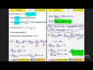 06 - Logarithme Népérien Correction Exercice Bac Scientifique.
