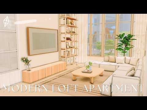 ✨ Designing a SOFT MODERN LOFT in The Sims 4
