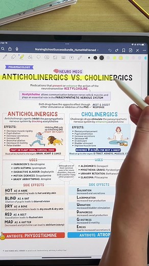 Understanding Anticholinergic vs Cholinergic Meds in Pharmacology