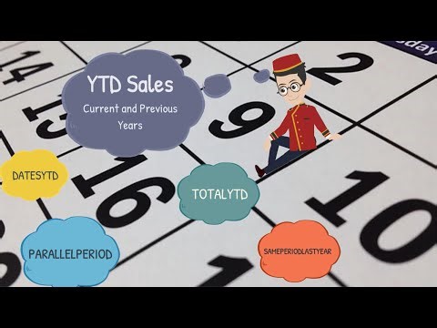 Power Pivot Excel | DAX - YTD measure with DATESYTD, TOTALYTD, PARALELLEPERIOD, SAMEPERIODLASTYEAR