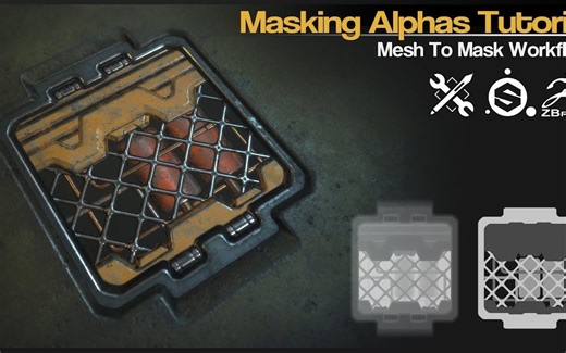 为Alpha创建蒙版 100组科幻标志贴花材质贴图集合包