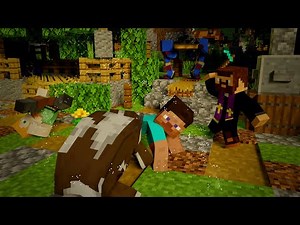 Cow Milks Steve - Alex and Steve Life (Minecraft Animation)