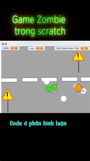 Làm Game Zombie trong Scratch không khó như bạn tưởng #gamedev #shorts