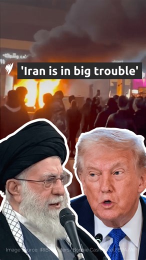SBS News on Instagram: "Iran’s supreme leader signalled on Friday that security forces would crack down on protesters, directly challenging US President Donald Trump’s pledge to support those peacefully demonstrating. Ayatollah Ali Khamenei also suggested that Trump should "run his own country, if he can". Trump later repeated a warning to Iranian leaders, "you better not start shooting [protesters] because we'll start shooting too". A wave of protests is spreading across Iran. What's fuelling i