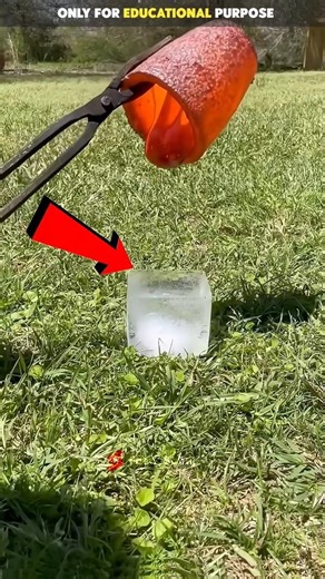 Lava Melted The Ice In Seconds 😨 #shorts