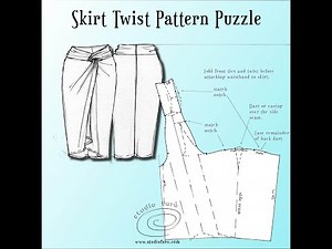 Rick Owen’s Inspired Skirt Twist Pattern Making Instructions by Studio Faro