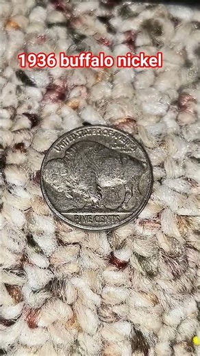 this is a 1936 buffalo nickel 1 of 118,997,000 minted (Philadelphia) #buffalonickel