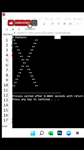 Amazing X Pattern in C++ 🔥 | Easy Nested Loop Pattern for Beginners