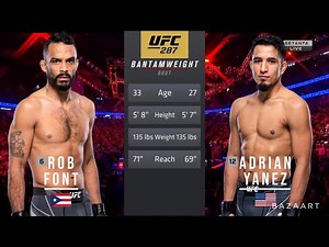 ROB FONT VS ADRIAN YANEZ FULL FIGHT UFC 287