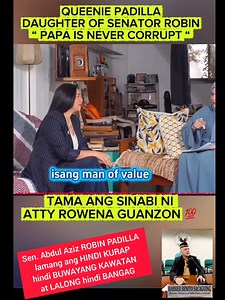 Alhamduilillah si Senator Abdul Aziz Robin Padilla lamang ang HINDI KURAP Hindi KAWATAN Hindi BUWAYA at lalong hindi BANGANG Insha ALLAH ito ang maging PRESIDENTE natin sa darating na election 2028 magiging mayaman tulad sa Dubai.. MABABAYARAN na din ang humigit Kumulang na 17Trilyon na Utang ng ating Bansa, mawawala na ang mga BUWAYAng nga KAWATAN naway magkaisa tayo mga kababayan para sa kapakanan ng atingmamamayan at ating bayan tandaan natin wala ng Sulosyon sa bansa natin si Senator Abdul A