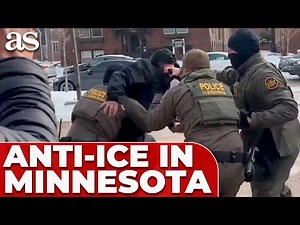 Border Patrol Agents BRUTALLY TACKLE ANTI-ICE PROTESTER at a gas station in MINNESOTA
