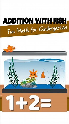 1 + 2 with Fish 🐟 | Easy Addition for Kids #Shorts