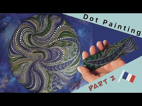 DOT PAINTING - Technique du DOT PAINTING - point par point sur marque-pages en bois - 2ème partie