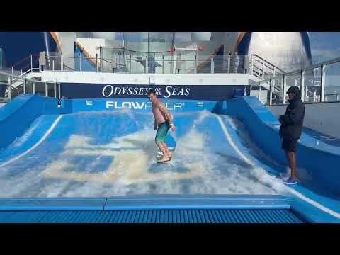 FlowRider Surfing on Odyssey of the Seas 🚢🌊 + iFLY Skydiving in One Shot! | Royal Caribbean