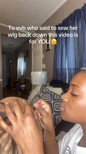 i even put extra lace to secure it. youtube academy for the win 😇 #sewingtutorial #wigtok #rippedwig #rippedlacefrontwig #frontalwig