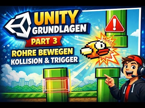 Unity Grundlagen #3 – Rohre bewegen | Kollision & Trigger