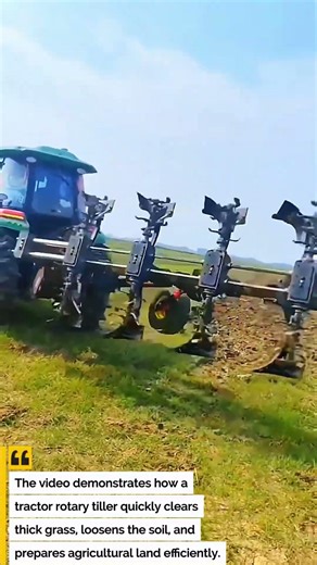 Powerful Tractor Rotary Tiller | Fast Grassland to Farmland Conversion