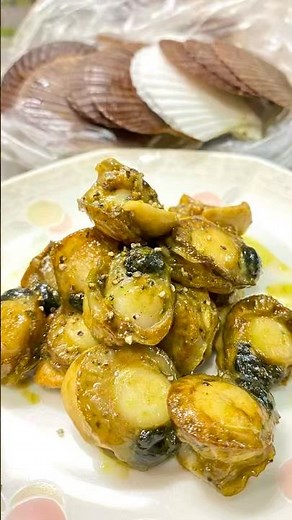 Learn how to make stir-fried baby scallops with butter and soy sauce in 15 seconds #side dish #di...