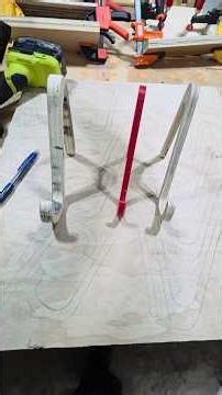 Making a curved wooden tablet stand.