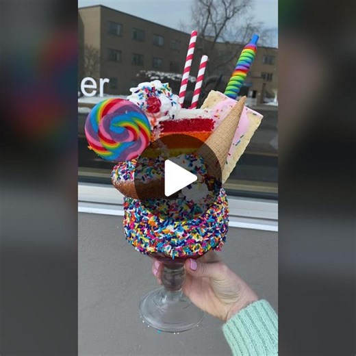 Elm Street Cake Shake: A Rainbow Delight