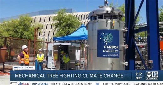 Mechanical trees capture CO2 at ASU Tempe campus