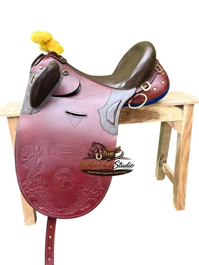 Australian Stock Horse Saddle | Genuine Leather Saddle With Over & Under Girth, Fender Stirrups - Etsy Australia