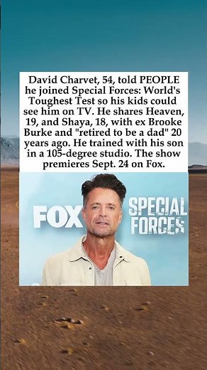 David Charvet Returns to TV for Special Forces After 20 Years#DavidCharvet