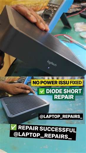Logitech Rally Table Hub repair ✅Diode short issue fixed 🔧Board-level repair done 💪#logistics #pc