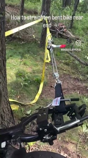 How to straighten motorcycle bent frame rear end #motorcycles #bike #autorepair #ninja #framerepair