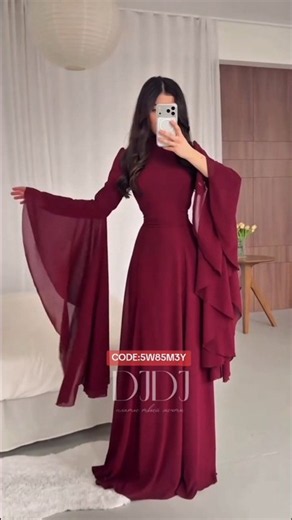 AVAILABLE ON SHEIN, WOMEN LONG MODEST ELEGANT BELL LONG SLEEVES DRESS #sheinstyle #modeststyle