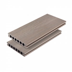 [Hot Item] Outdoor Double-Color Gazebo Decking Easy-to -Intall Composite Decoration Board Exterior WPC Decking Garden