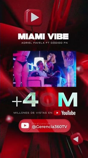 Luces, fiesta y puro descontrol🌴“Miami Vibe” de Adriel Favela ft Código FN ya superó 40 MILLONES