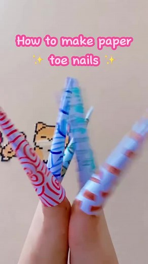 DIY Paper Toe Nails Tutorial | Fun and Easy Nail Art Ideas