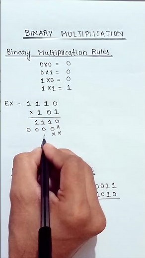 Binary Multiplication in Hindi #youtubeshorts #youtube #digitalelectronics