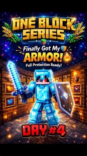 Minecraft One Block Survival: Iron Armor Mil Gaya! 😍​#Viral